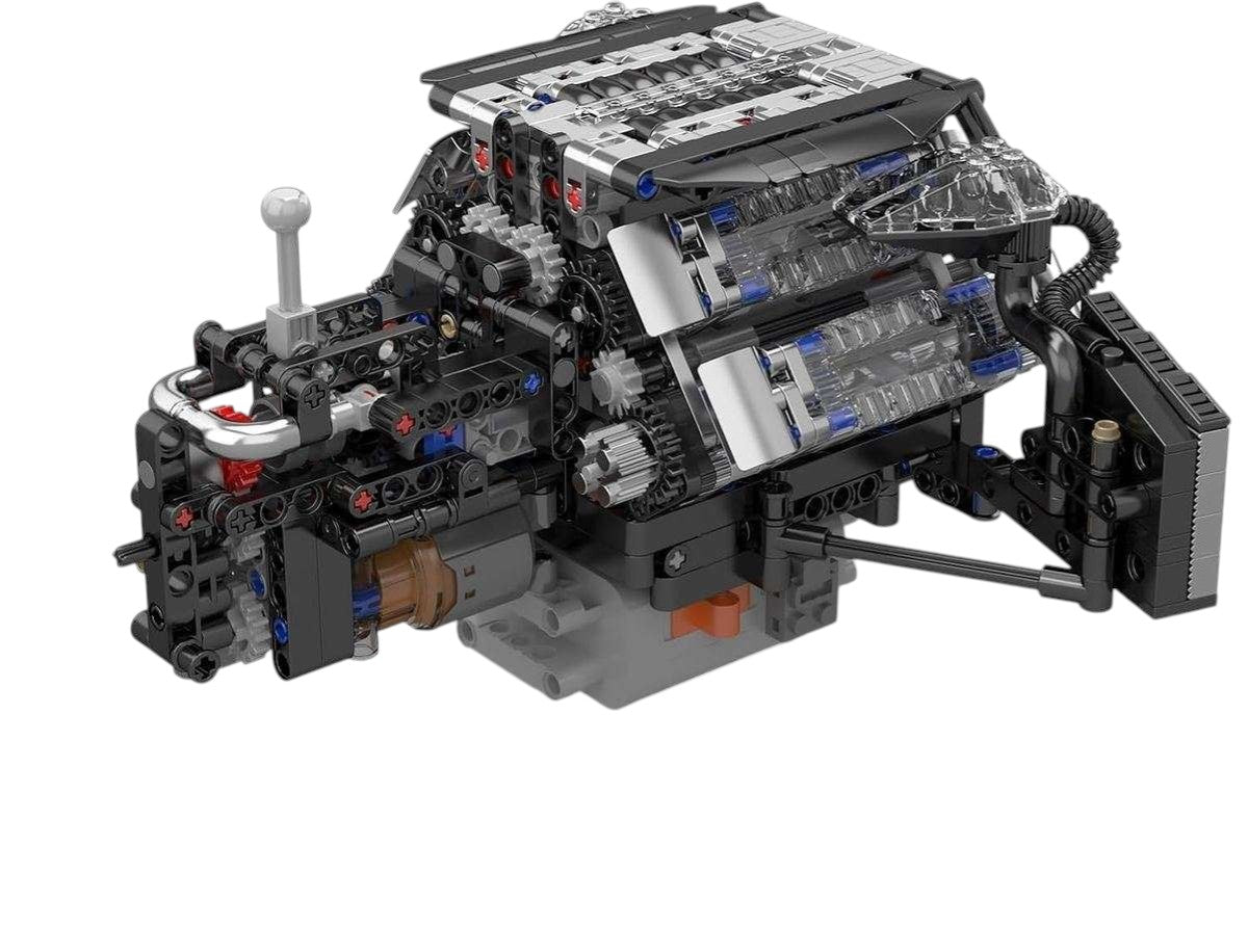 W12 Twin Turbo Engine Electric Kit with Moving Parts